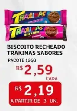 Assaí Atacadista Biscoito recheado trakinas sabores pacote oferta