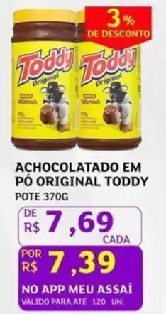 Assaí Atacadista Achocolatado em pó original toddy pote oferta