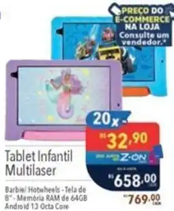 Supermercados Condor Tablet Infantil Multilaser oferta