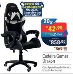 Supermercados Condor Cadeira Gamer Drakon oferta