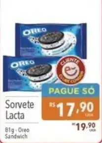 Supermercados Condor Sorvete Lacta oferta