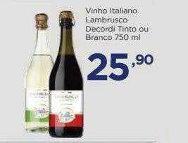 Apoio Mineiro Vinho Italiano Lambrusco Decordi Tinto Ou Branco oferta