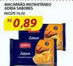 Assaí Atacadista Macarrão Instantâneo Adria Sabores oferta