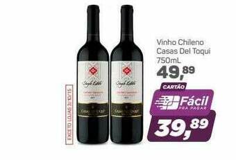 Supermercados São Vicente Vinho Chileno Casas Del Toqui oferta