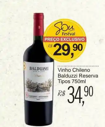 Festval Vinho Chileno Balduzzi Reserva Tipos oferta