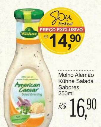 Festval Molho Alemão Kühne Salada Sabores oferta