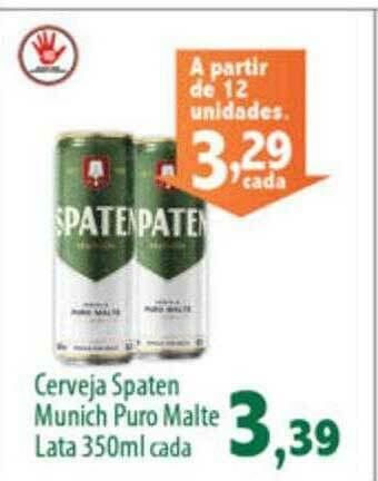 Econômico Atacadão Cerveja Spaten Munich Puro Malte oferta