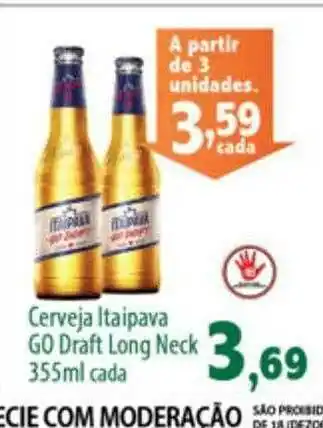 Econômico Atacadão Cerveja Itaipava Go Draft Long Neck oferta
