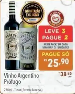 Supermercados Condor Vinho Argentino Prófugo oferta