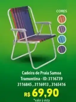 Amoedo Cadeira de Praia Samoa Tramontina oferta