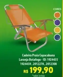 Amoedo Cadeira Praia Copacabana Laranja Botafogo oferta