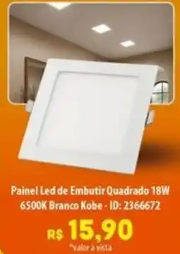 Amoedo Painel Led de Embutir Quadrado 18W 6500K Branco Kobe oferta