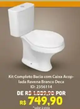 Amoedo Kit Completo Bacia com Caixa Acop- lada Ravena Branco Deca oferta