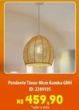 Amoedo Pendente Timor 40cm Bambu GMH oferta