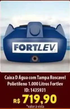 Amoedo Caixa D Água com Tampa Roscavel Polietileno 1.000 Litros Fortlev oferta