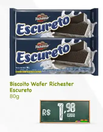 Biscoito Wafer Richester Escureto
