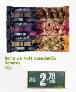 Ultrabox Barra de Nuts Casademãe Sabores oferta