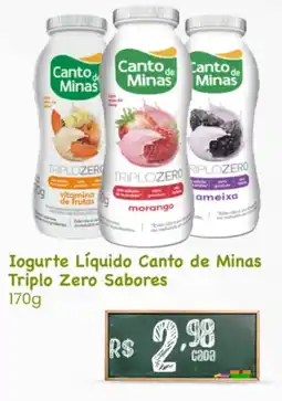 Ultrabox Iogurte Líquido Canto de Minas Triplo Zero Sabores oferta