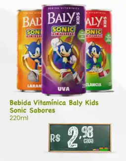 Ultrabox Bebida Vitamínica Baly Kids Sonic Sabores oferta