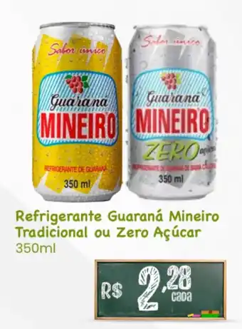 Refrigerante Guaraná Mineiro Tradicional ou Zero Açúcar