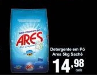 Rossi Supermercado Detergente em po Ares 5kg Sache oferta