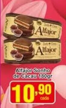 Rossi Supermercado Alfajor Sonho de Cacau 180g oferta