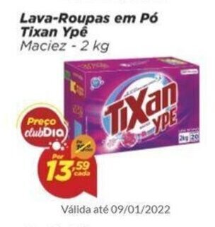 Dia Lava-roupas em po Tixan Ype 2kg oferta