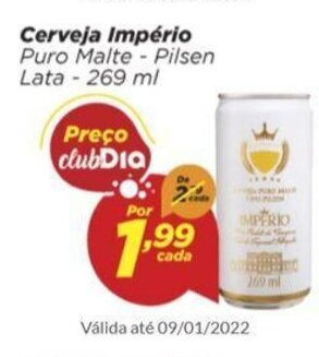 Dia Cerveja Imperio 269ml oferta