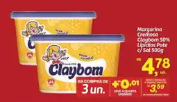 Fort Atacadista Margarina Cremosa Claybom 50% Lipídios Pote c/ Sal oferta