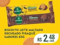 Super Bom Biscoito leite maltado recheado piraquê sabores oferta