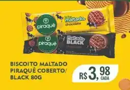 Super Bom Biscoito maltado piraquê coberto/ black oferta
