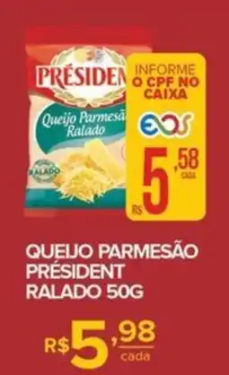 Super Bom Queijo parmesão président ralado oferta