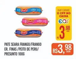 Super Bom Pate seara frango/frango er. finas/peito de peru/ presunto oferta
