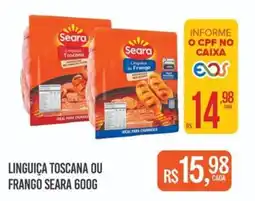 Super Bom Linguiça toscana ou frango seara oferta