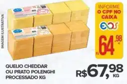 Super Bom Queijo cheddar ou prato polenghi processado oferta