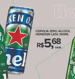 Super Bom Cerveja zero álcool heineken lata oferta