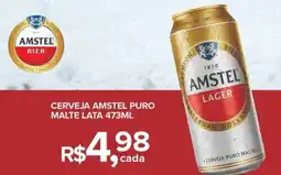 Super Bom Cerveja amstel puro malte lata oferta