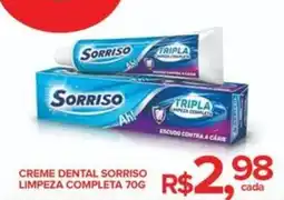 Super Bom Creme dental sorriso limpeza completa oferta