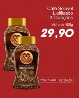 Villefort Atacadista Café Solúvel Liofilizado 3 Corações oferta