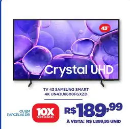 DB Supermercados Tv 43 samsung smart 4K UN43U8600FGXZD oferta