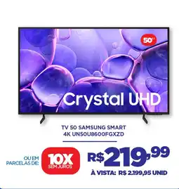 DB Supermercados Tv 50 samsung smart 4K UN50U8600FGXZD oferta