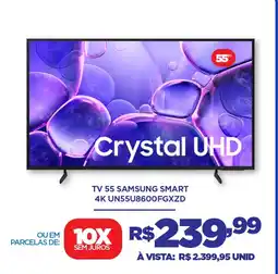 DB Supermercados Tv 55 samsung smart 4K UN55U8600FGXZD oferta