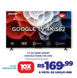DB Supermercados Tv 50 semp smart GOOGLE 50S62 4K UHD oferta
