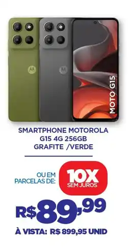 DB Supermercados Smartphone motorola G15 4G 256GB GRAFITE/VERDE oferta