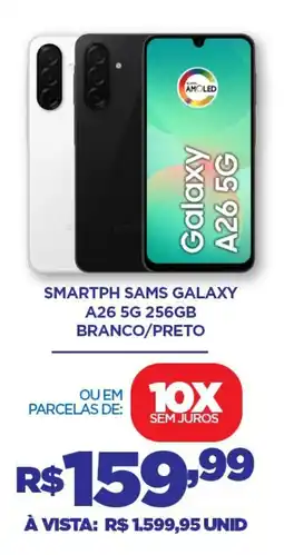 DB Supermercados Smartph sams galaxy A26 5G 256GB BRANCO/PRETO oferta