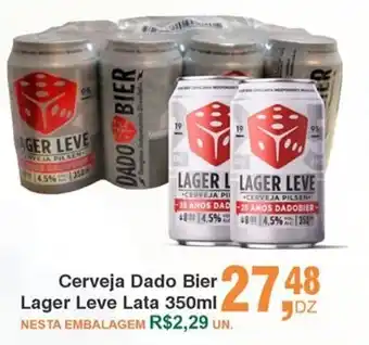 Cerveja Dado Bier Lager Lave lata 350ml