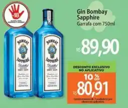 Atacadão Gin Bombay Sapphire oferta