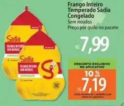 Atacadão Frango Inteiro Temperado Sadia Congelado oferta