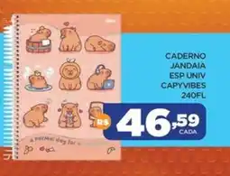 DB Supermercados Caderno jandaia esp univ capyvibes 240fl oferta
