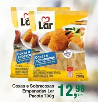 Coxas e Sobrecoxas Empanadas Lar Pcote 700g